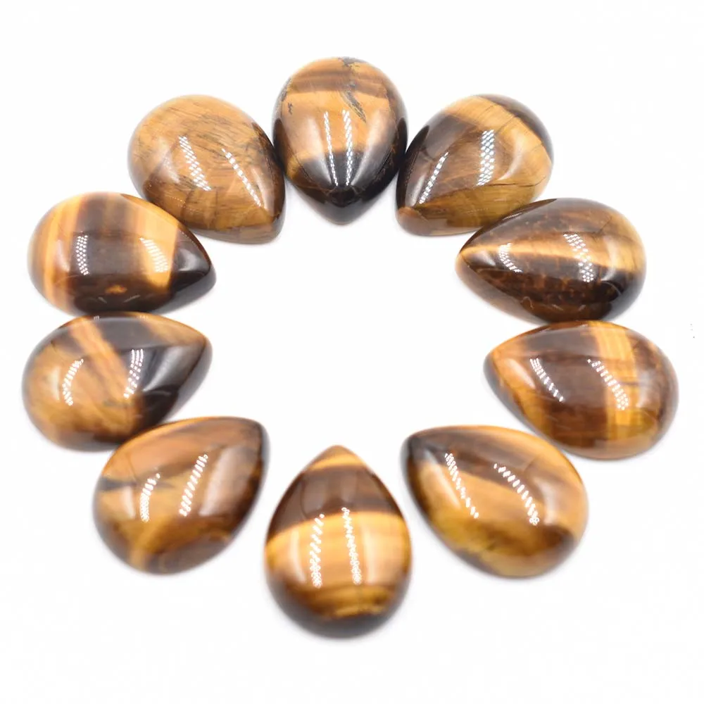 Kostenloser Versand 30 Stück/Los Großhandel 15x20mm verschiedene Naturstein-Wassertropfen-CAB-CABOCHON-Perlen für die Herstellung von Schmuckzubehör. – Detail 4