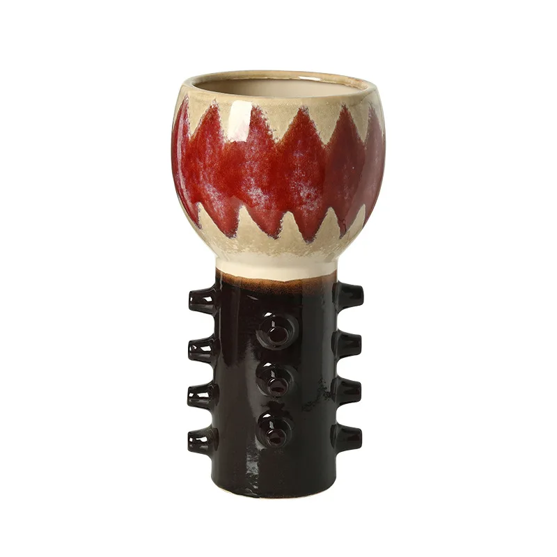 

Modern simple kiln-changed glaze abstract torch ceramic vase villa hotel living room decorative cabinet creative art ornament