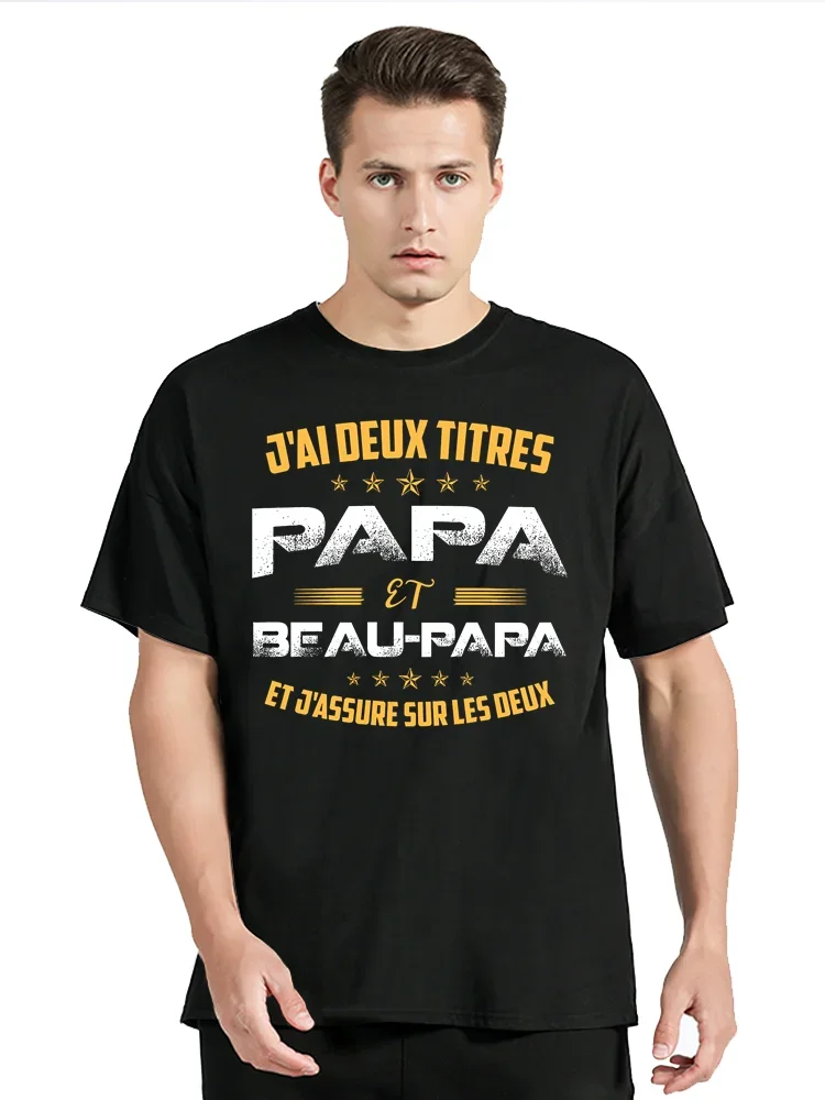 

Fun monogram print T-shirt casual and stylish, men's summer vintage short sleeve 100% cotton loose
