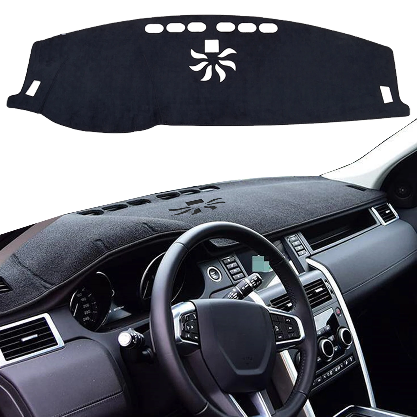Durable Dashboard Protector Mat for Discovery Sport 2015-2019 - Full Coverage UV Protection Heat Resistant Design Accessories