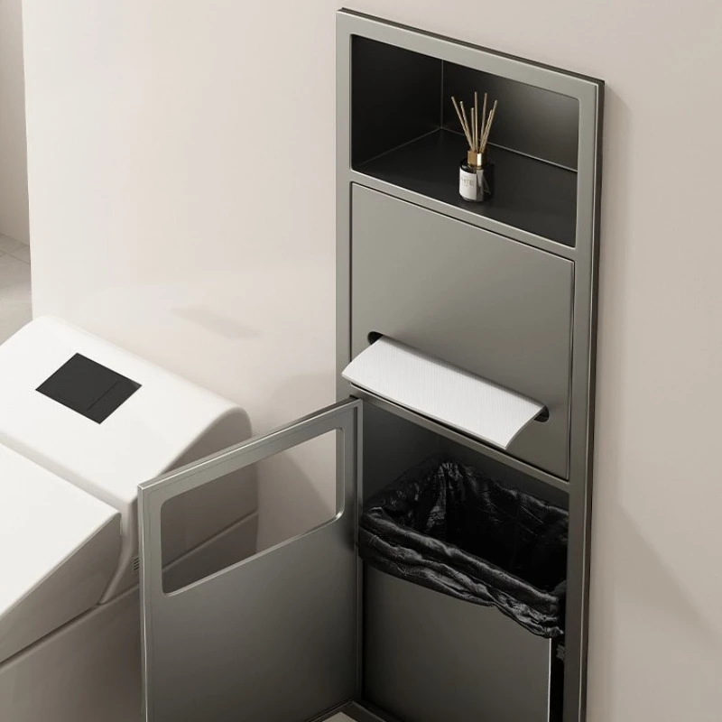 

Insert toilet tissue niche, toilet trash can niche