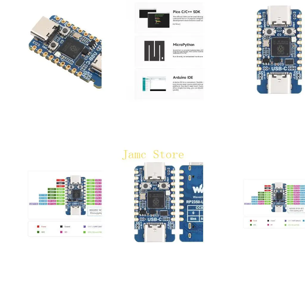 LX0B Integrated Project Board With RP2350A Chip And 15 Configurable Terminals