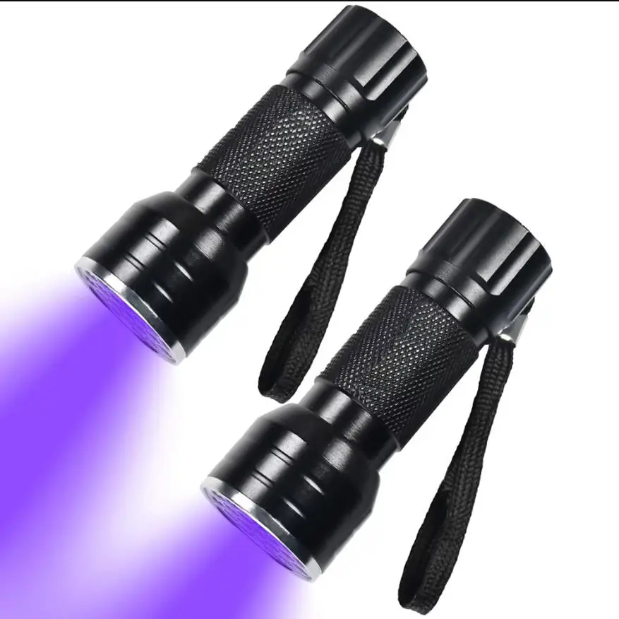 UV ULTRA VIOLET 21 LED Mini Flashlight Torch 4.5v Light Waterproof Aluminum Lamp Outdoor Portable Tactical Lighting Tool UV Lamp