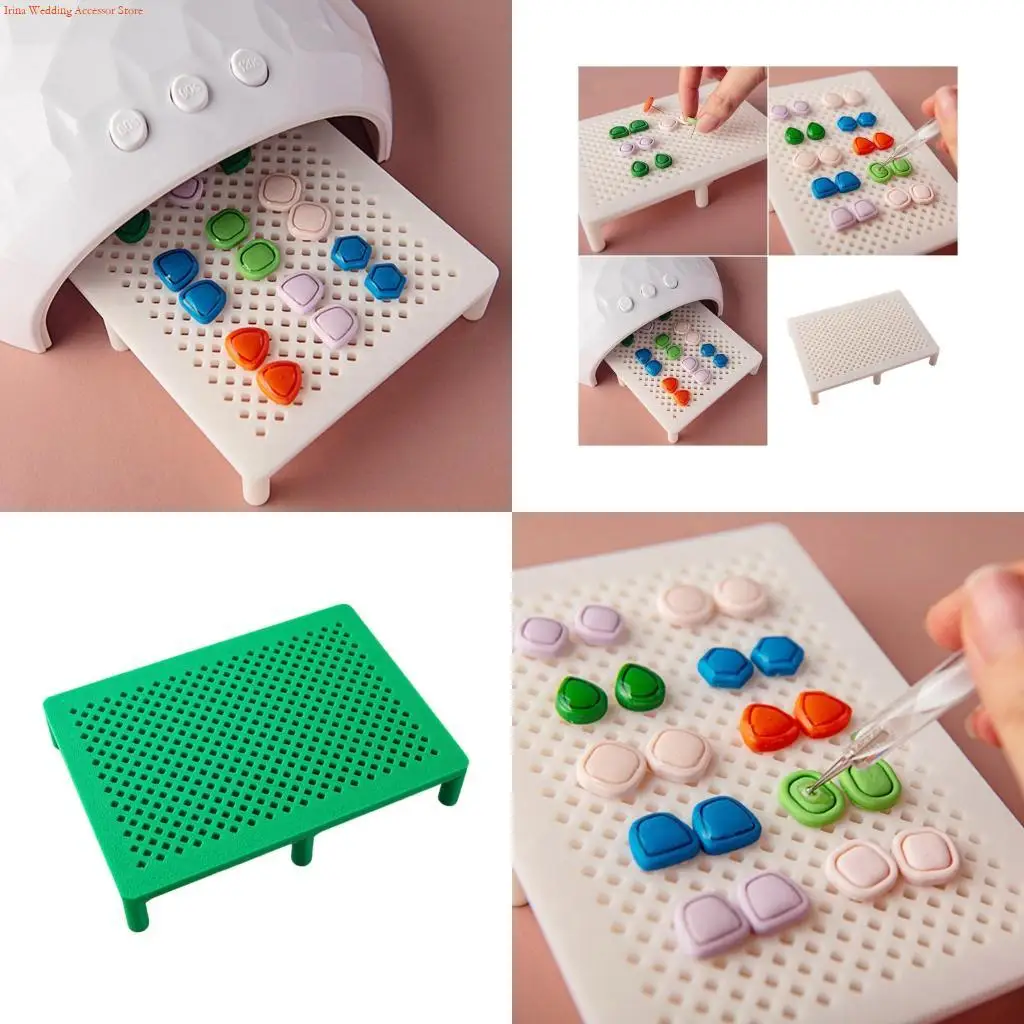 

G92D Ventilated Polymer Clay Earring Holder Plastic Drying Rack Craft Tool