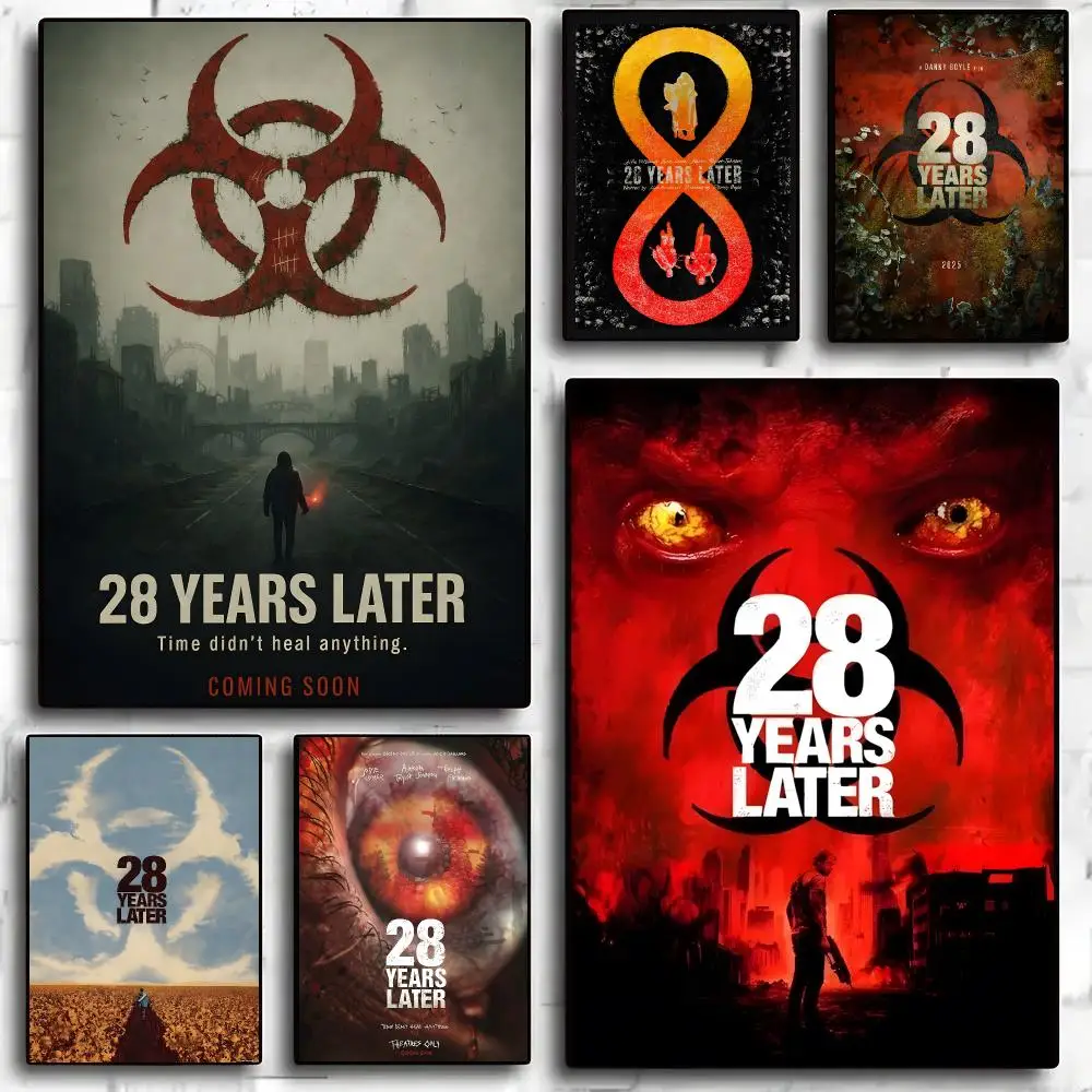 28 Years Later Movie Horror Poster Self-adhesive Living Room Bedroom Party Bar Decor Moisture-proof Fade-resistant