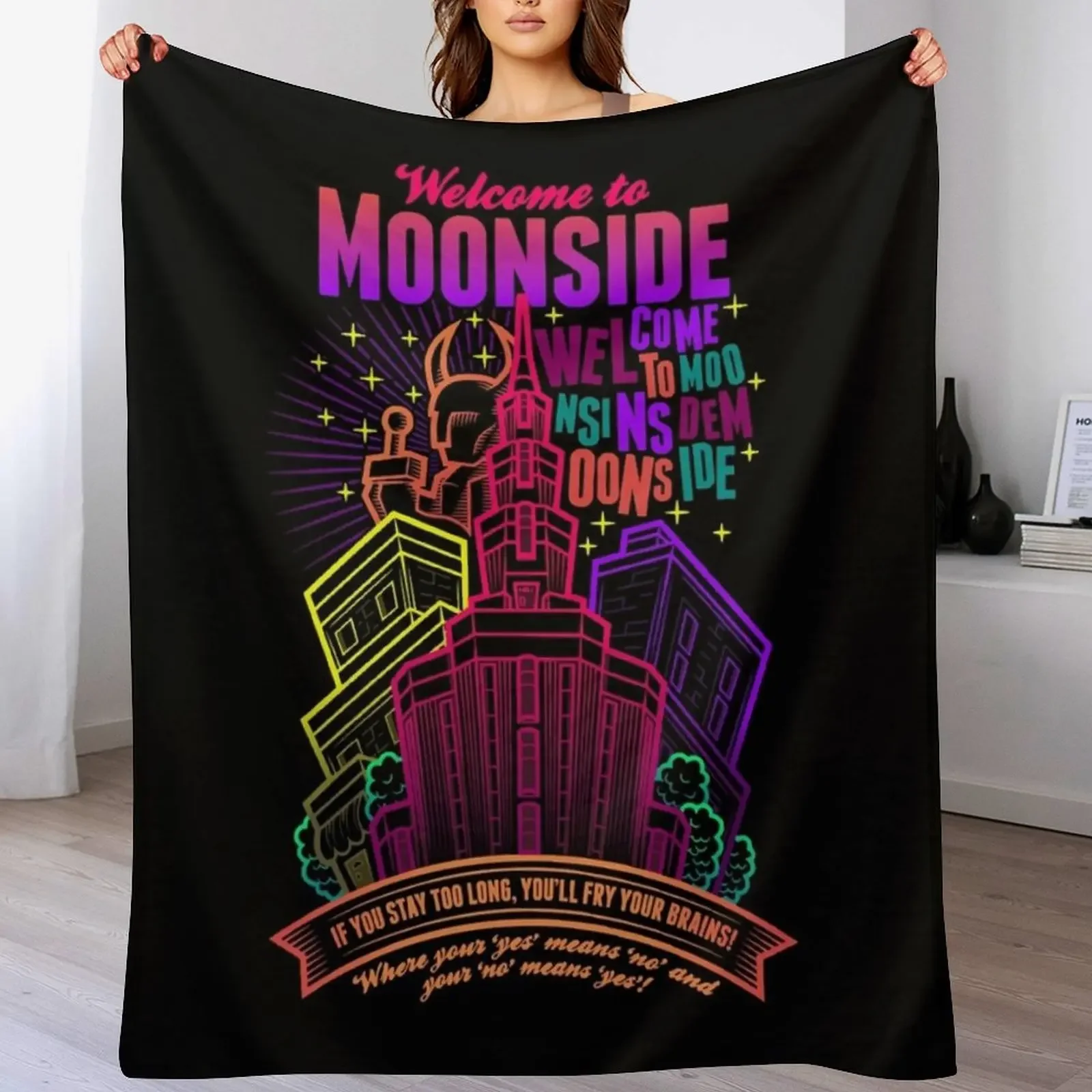 

Welcome to Moonside Throw Blanket Giant Sofa Hair Beach Plaid Blankets