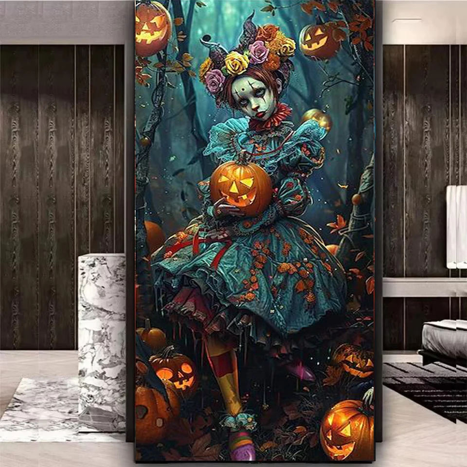 

Evil Clown Diamond Painting Kits for Adults, Diamond Art Kits for Beginners, DIY 5D Full Drill Gem Craft for Home Decor Gift