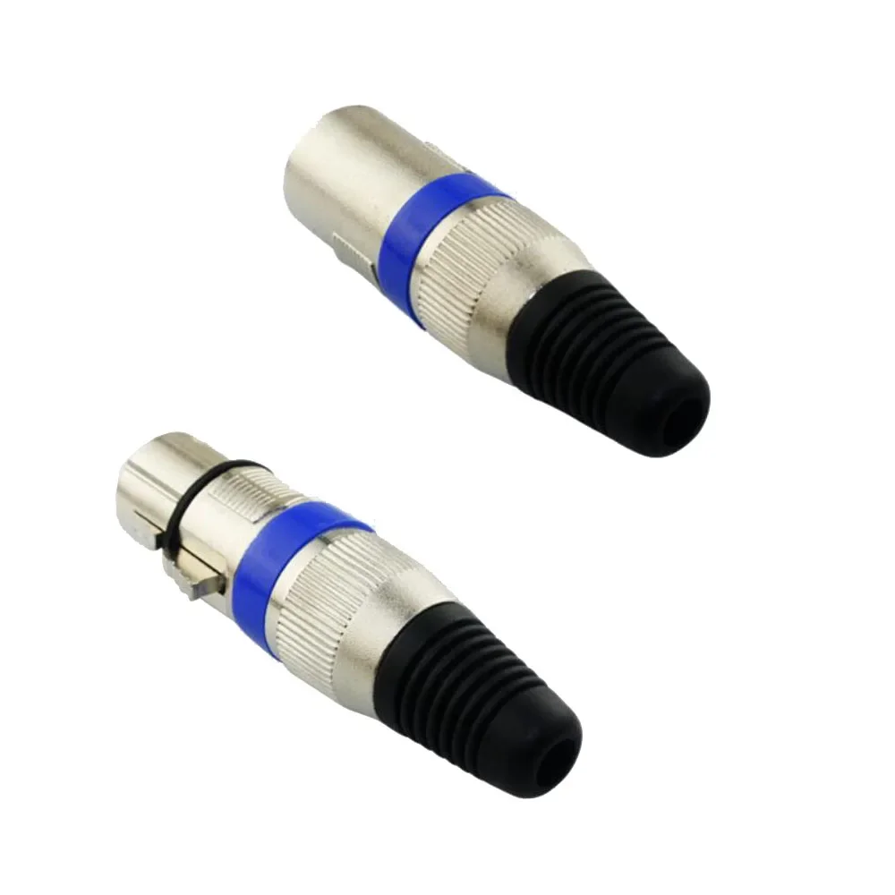 1PC Nickel Plated 3 Pin XLR Male Female Audio Cable Connector MIC Plug