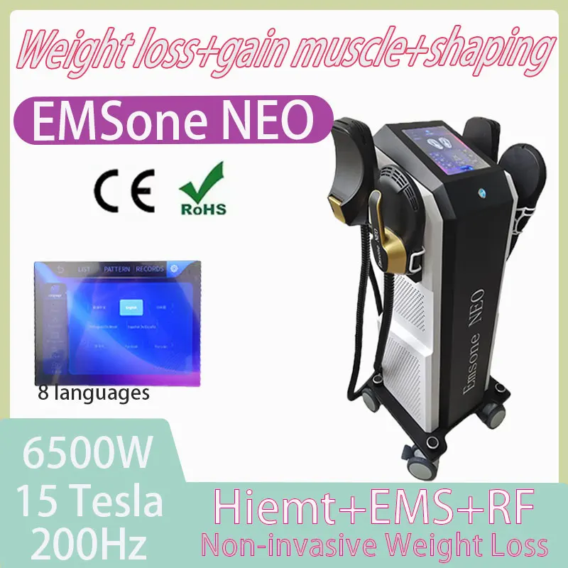 Factory direct sales 6500W EMSone NEO training slimming machine EMS stimulates muscle growth and shapes body shape