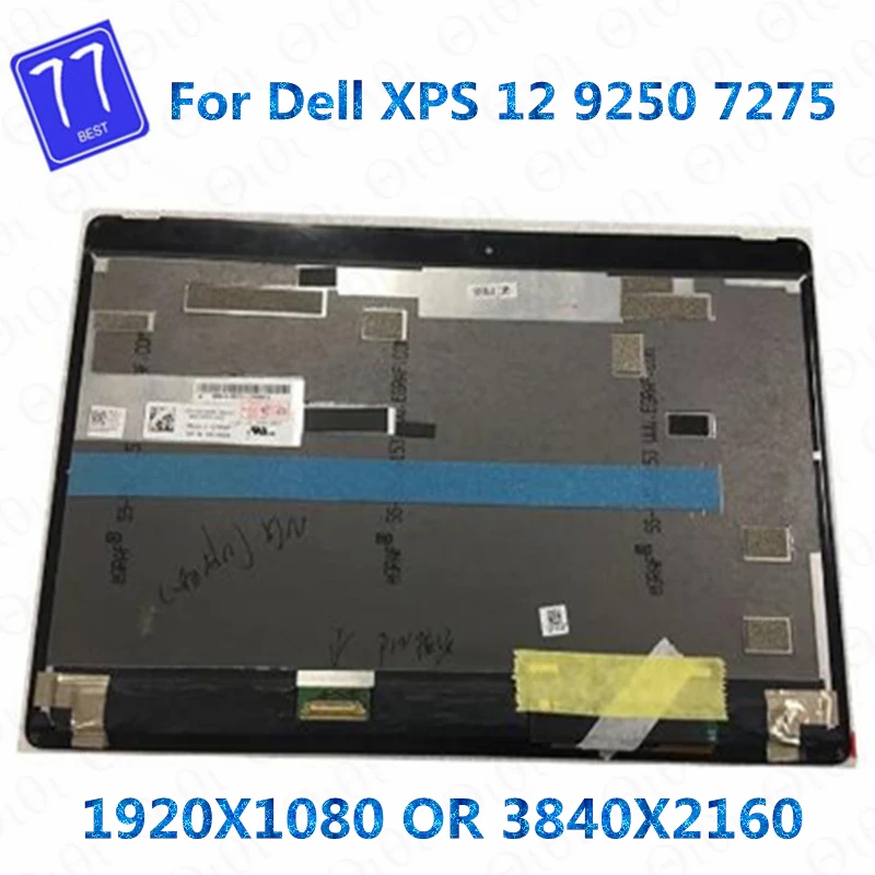 Imagem -02 - Conjunto Original do Tela Táctil do Lcd para Dell Xps 12 9250 Latitude 7275 Fhd Uhd 12.5 Polegadas do Dell Lq125m1jw31 Lq125d1jw31