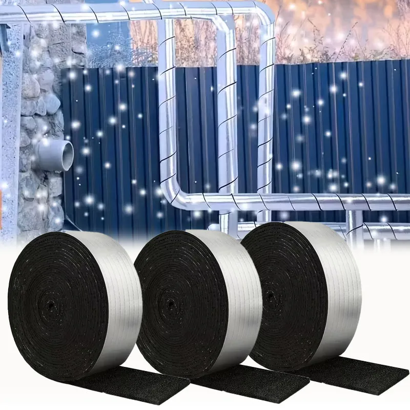 

Изоляционная пленка для труб, самоклеящаяся лента из пенопласта и алюминиевой фольги для защиты от замерзания взимку, обертка для труб с горячей и холодной водой