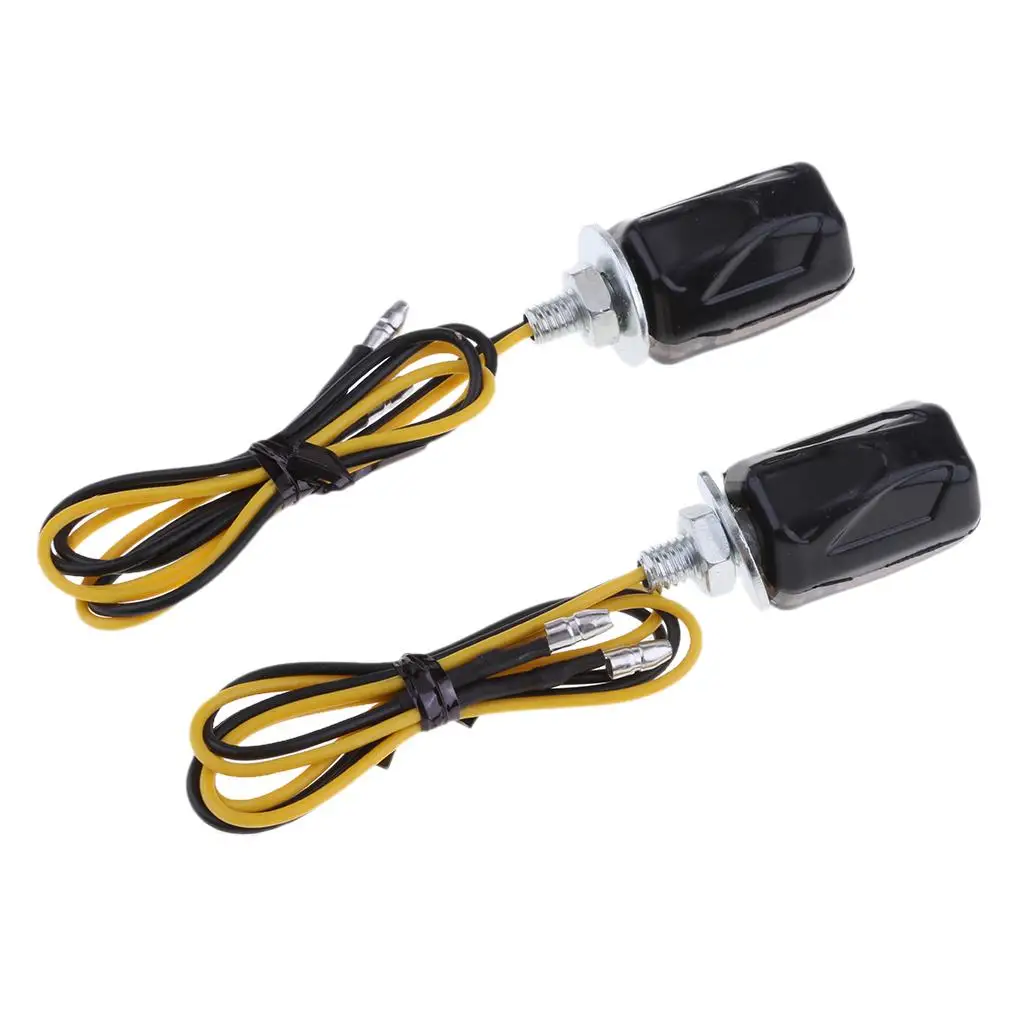 LED Mini Tiny Small Indicators Turn s Light Motorcycle Amber 2pcs