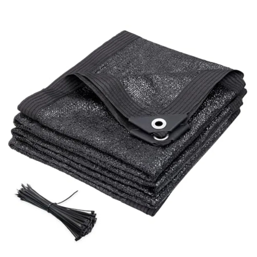 

10x20 Feet Shade Cloth for Garden, 90% Sun Shade Covers Black, UV Resistant Shade Tarps for Outdoors, Patios, Balcony, Plant, C