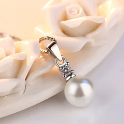 925 Sterling Silver Female Pearl Pendants And Necklaces For Women Fashion Luxury Quality Jewelry GaaBou Jewellery