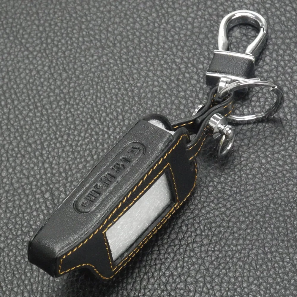 jingyuqin New X5 Leather Car Remote Keychain Case for Tomahawk X5 LCD Remote Two Way Key Cover