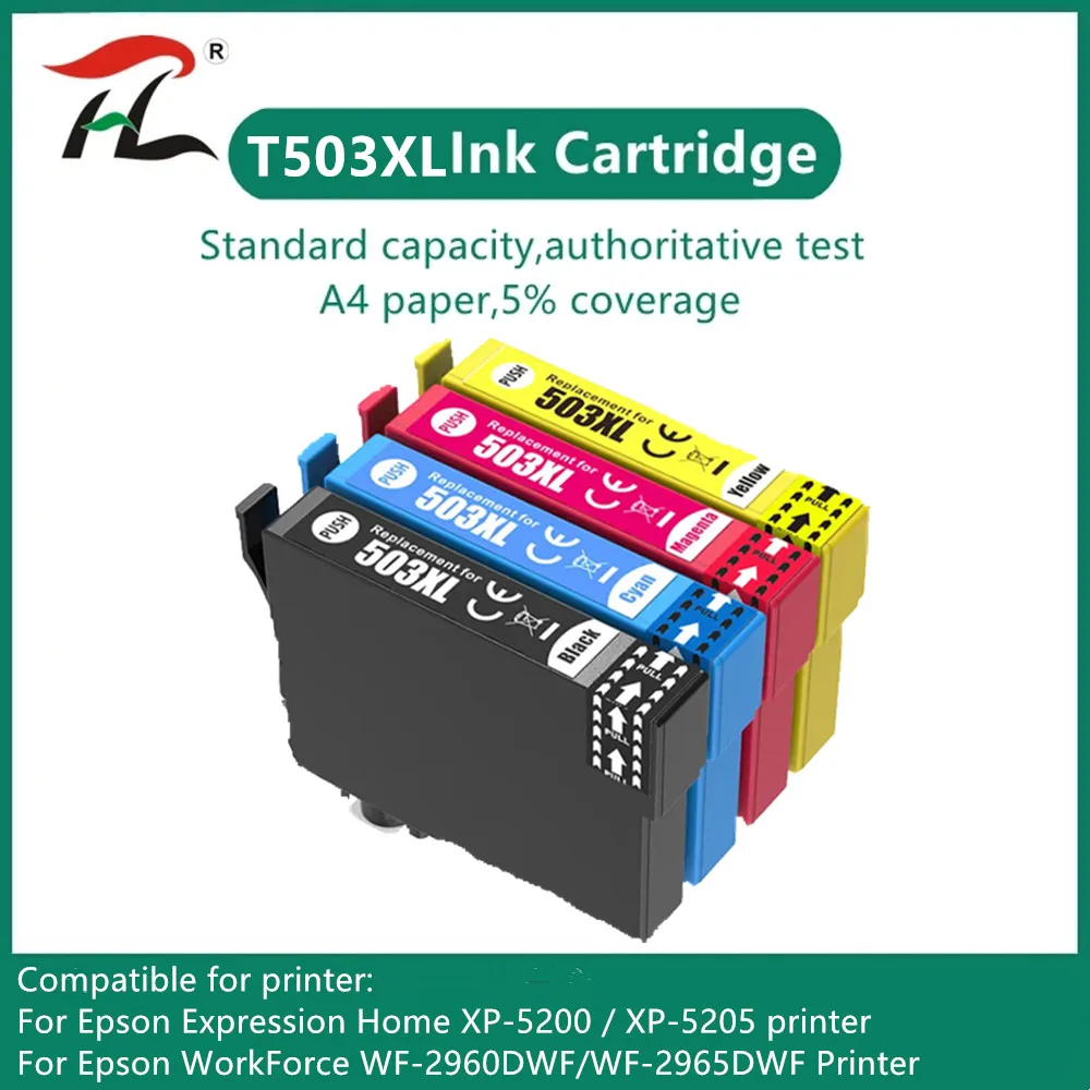 T503 XL 503XL Premium Color Inkjet Ink Cartridge compatible for Epson XP-5200/XP-5205/WF-2960DWF/WF-2965DWF Printer