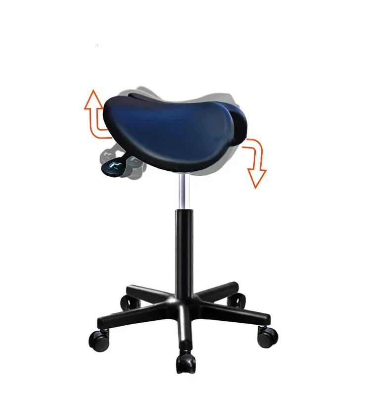 Ergonomic Hydraulic Saddle Stool, Office Wheel Doctor Chair, Rolling Adjustable Height, Clinic Dentist Spa Chair