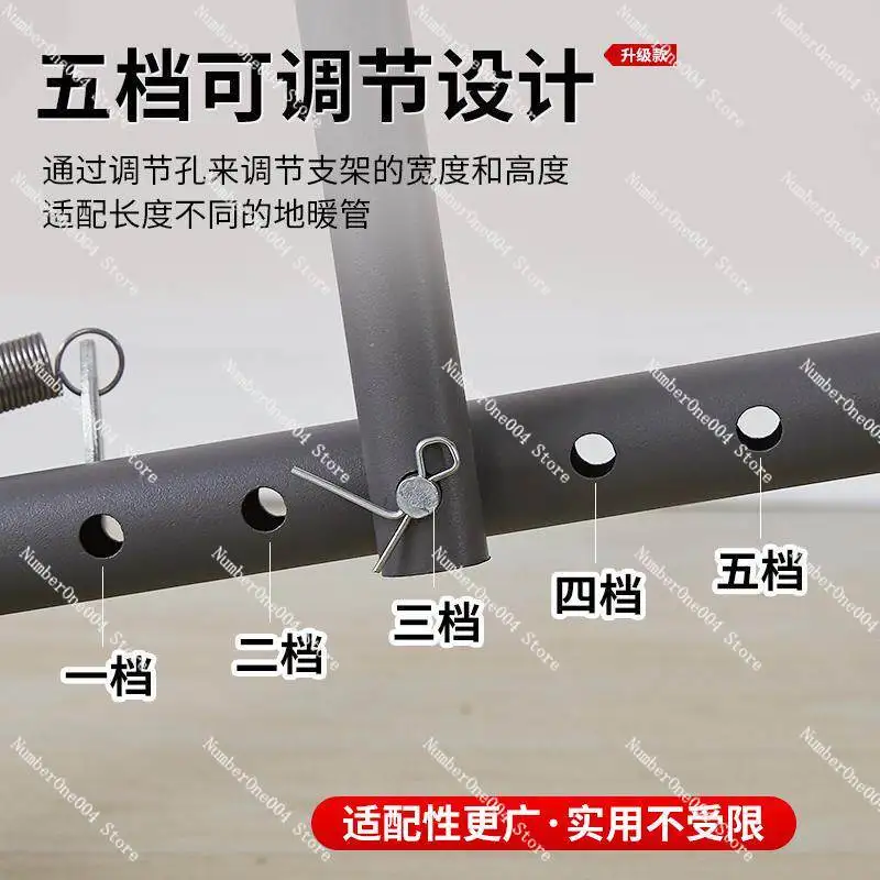 Underfloor Heating Pipe Dispenser Roller Stand with Damper Bearing Heavy Duty for Pipe Laying