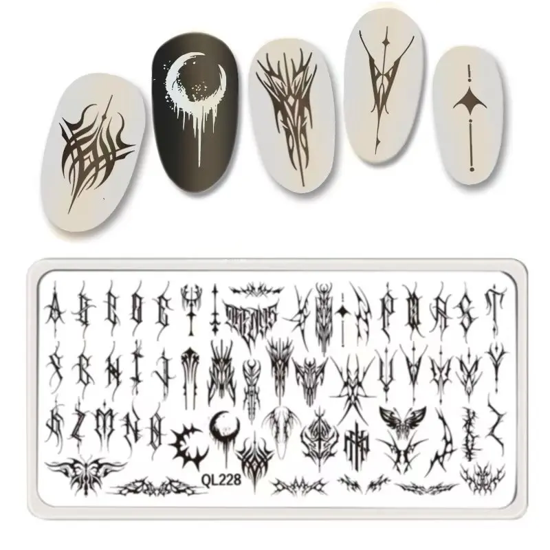 Picture 3: 1PCS Rectangle Nail Stamping Plates Stainless Template Stencils Nail Art Stamp Image Plate Manicure Nail Print Tools