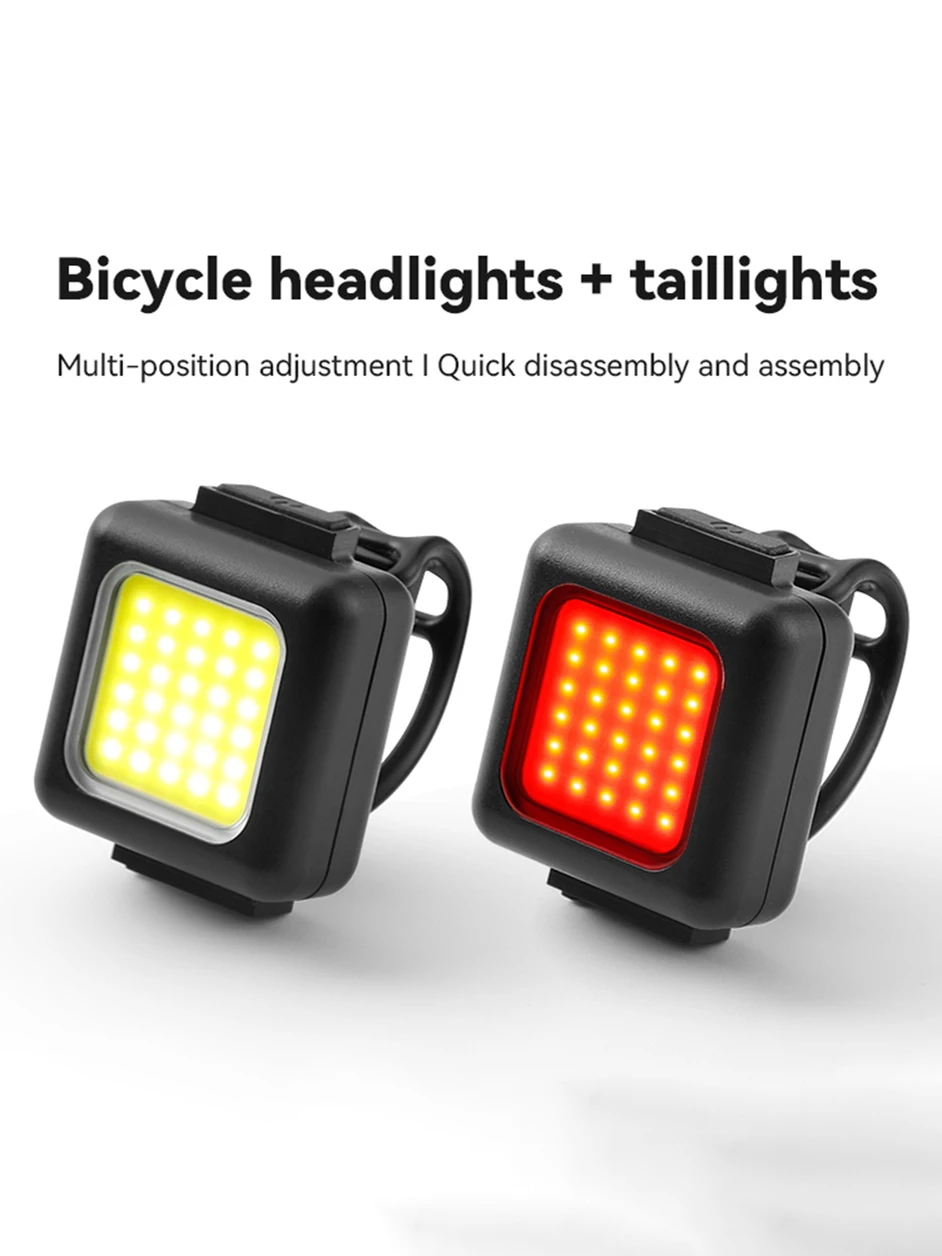 AliExpress cycle zone Bicycle Light Set Type-C Charging Headlight Taillights Easy to Install 3 Lighting Modes MTB Bike