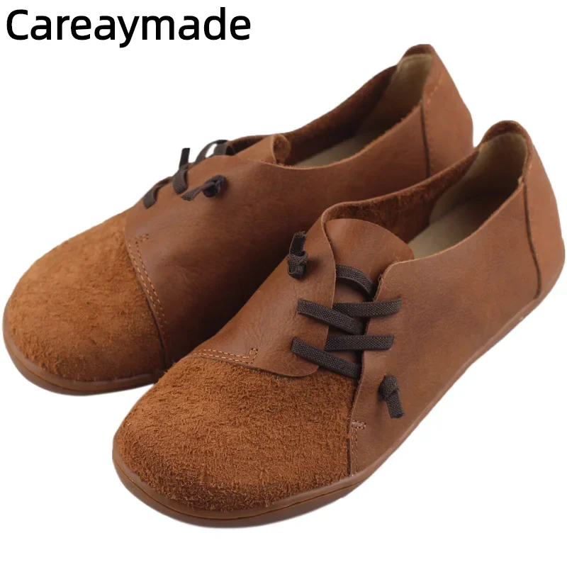 Careaymade-Big size women shoes,pure handmade genuine leather soft bottom women\'s shoes,women\'s flat bottom casual leather shoes