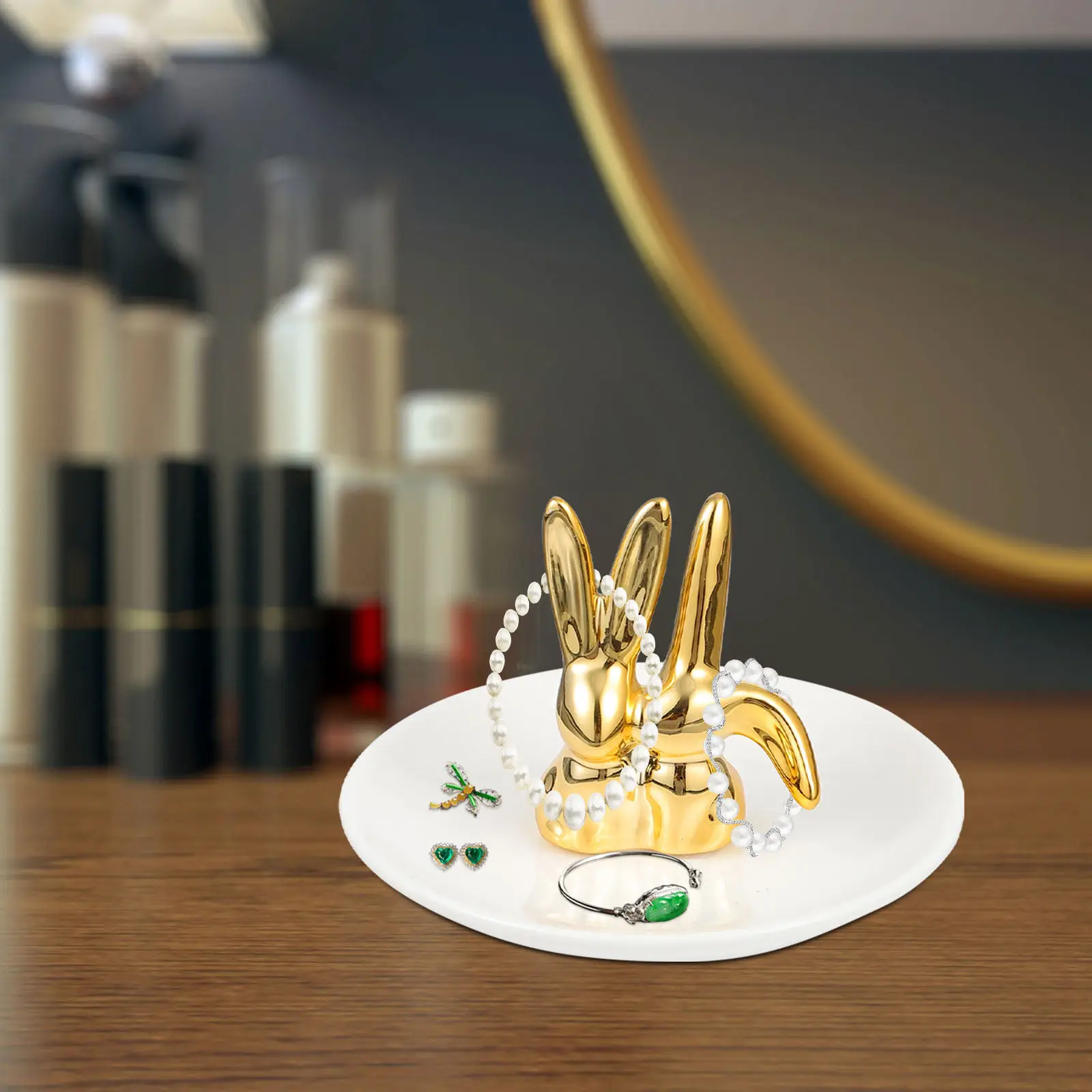 

1Pcs Jewelry Tray Creative Modeling Ceramic Storage Tray Compact Size Jewelry Organizer for Keys Cosmetics Small Items