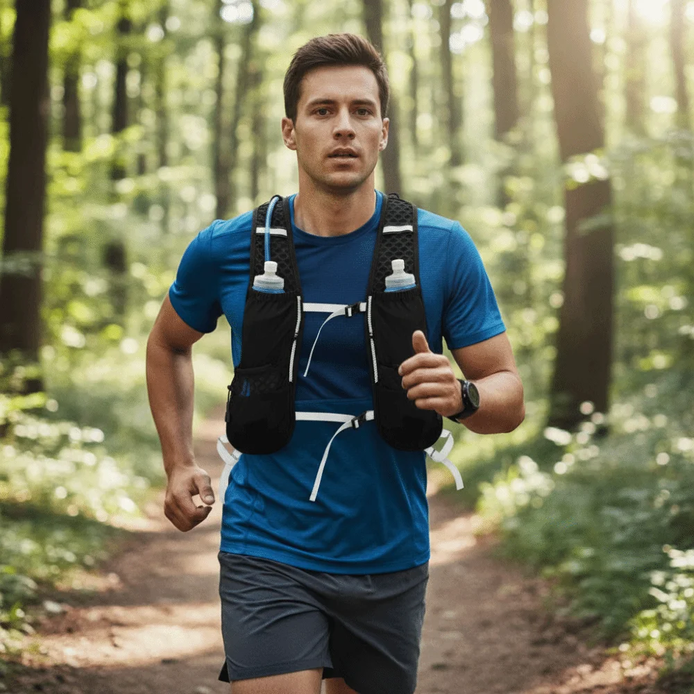 Waterproof Running Vest Pack Adjustable Breathable Running Hydration Vest Bag Convenient Multifunctional Outdoor Running Vest