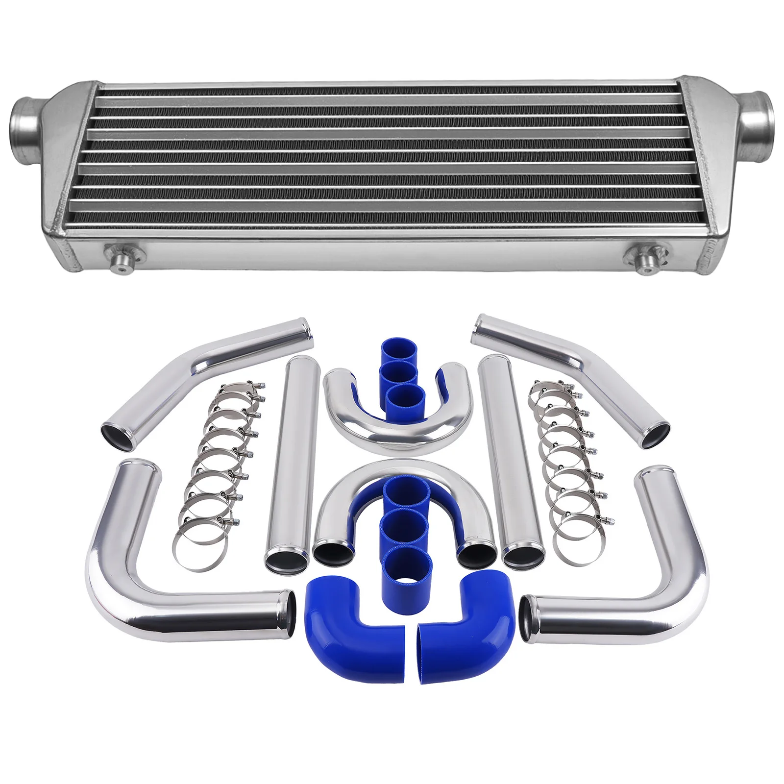 Ladeluftkühler 27"X7"X2.5" + 2.5" 64mm Aluminium-Ladeluftkühler Turbo-Rohrleitungskit