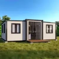 Factory Direct Supply Modular House Australia Tiny Home Prefab Steel 2 Bedroom Expandable Container House Prefabricated showers