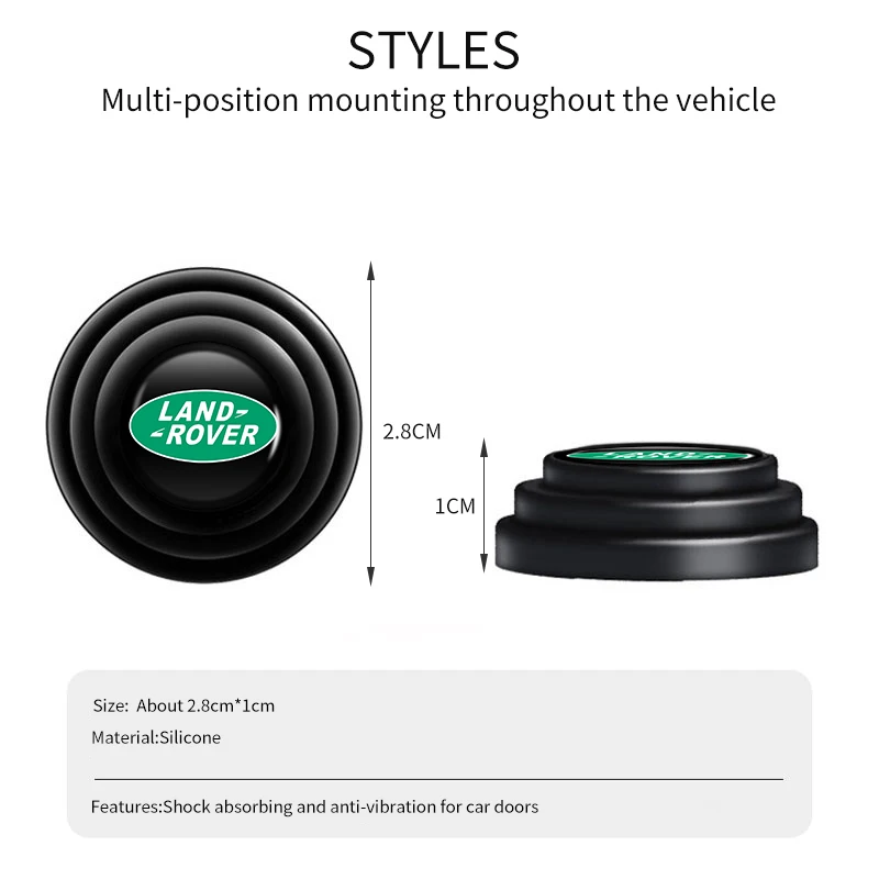 Car Crashproof Silicone Mat Door Shock Absorber Pad Interior Accessories For Land Rover Freelander L2 LF Range Rover Evoque 3 4