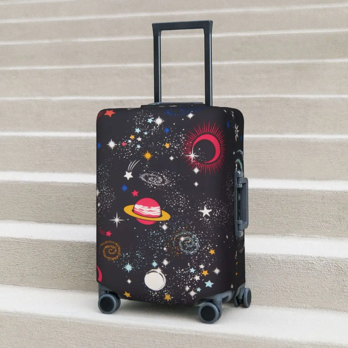 Galaxy Graffiti Suitcase Cover Cartoon Travel Vacation Useful Luggage Supplies Protection