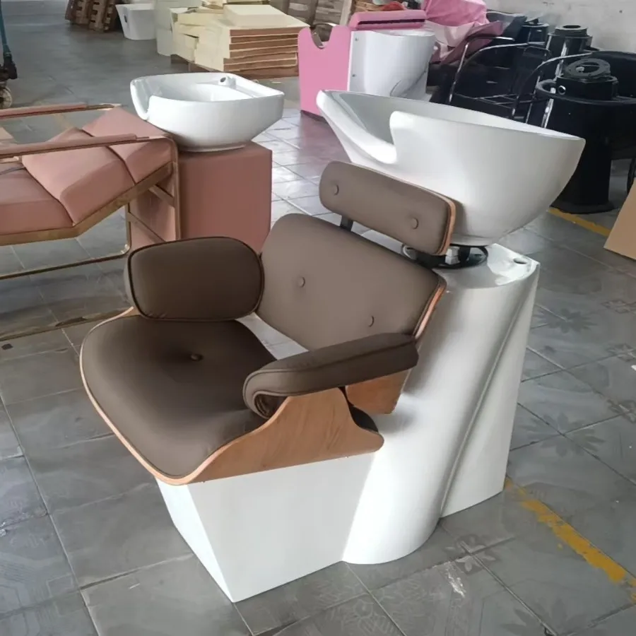 

Кровать с шампунем, полуотводящее кресло для мытья волос, парикмахерская, парикмахерская, специальная маленькая глубокая раковина, промывочная кровать