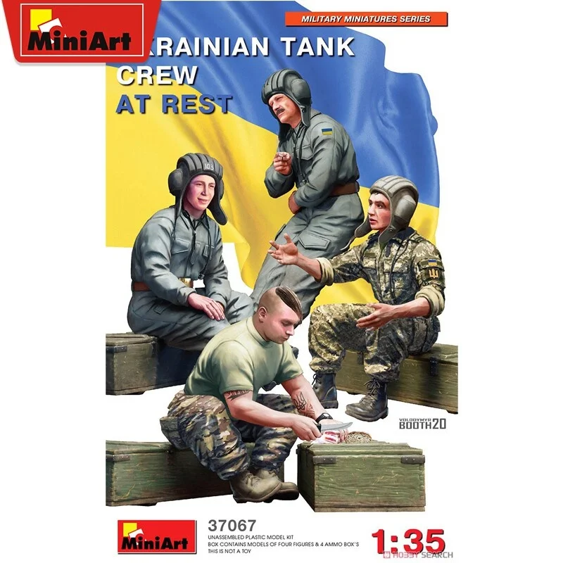 miniart-モデル-1-35-スケール-ウクライナ戦車兵士の休憩状態-37067-組み立てプラスチックモデルキット-おもちゃ用