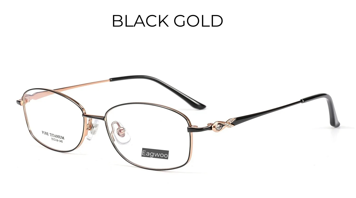 Reine Titan Brille Frauen Brille entworfen Vollrand runde rote Brille ovale Brille elegante Brille breites Gesicht – Detail 5