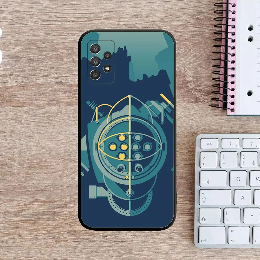 Etui na telefon Game B-BioShock do Samsung Galaxy A13,A21s,A22,A31,A32,A52,A53,A71,A80,A91 Soft Black Cover