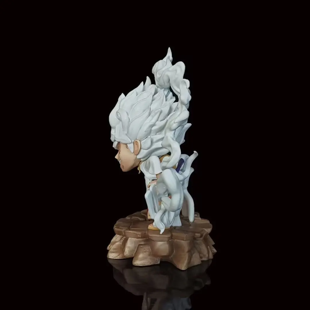 One Piece Nika Luffy Gear 5 SD Chibi Ground Pounding Figure Collectible Statue Desktop Decor Ornament Gift For Anime Fans