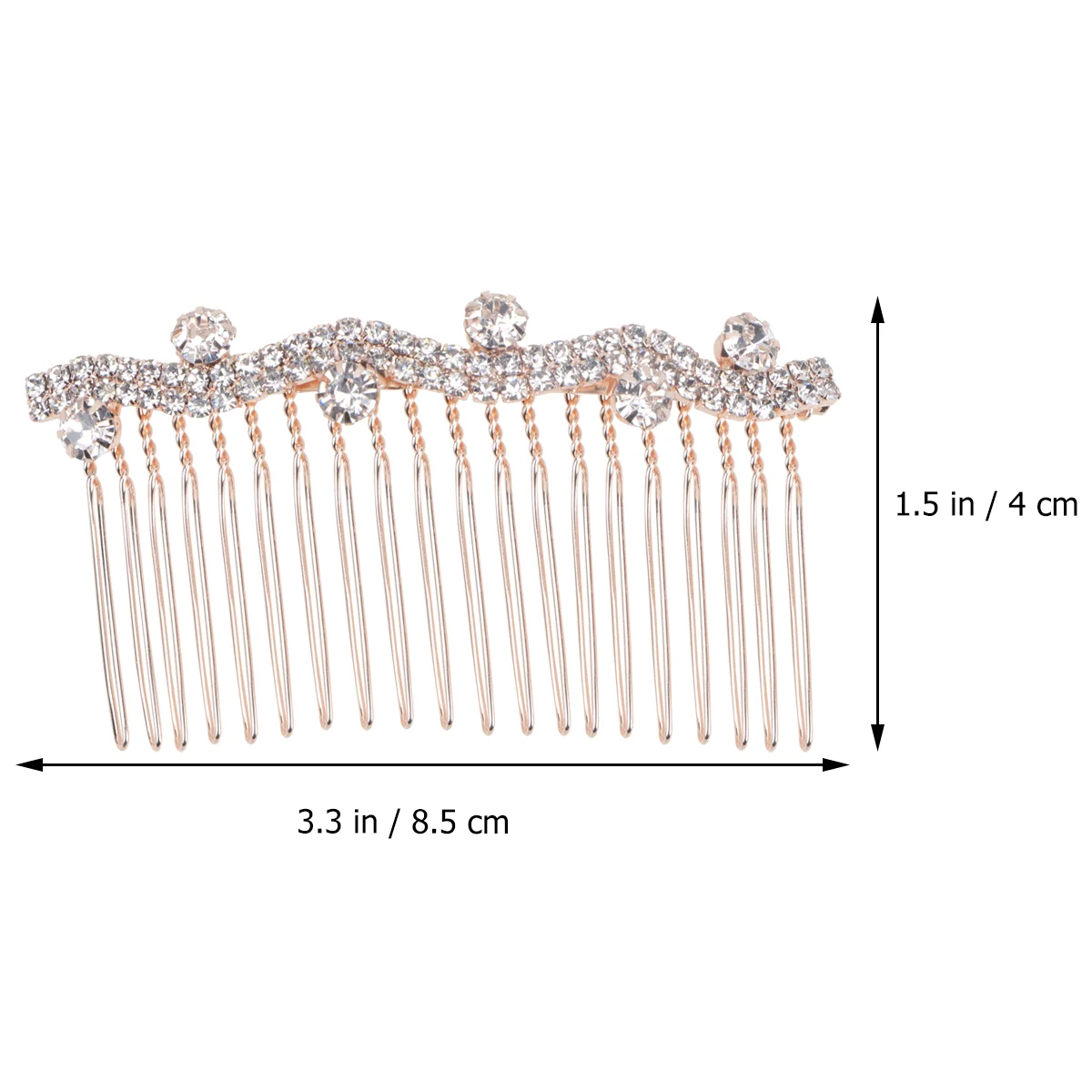 Invisible Hairpins Rhinestone Clip Bridal Jewelry Wedding Double Rows Clips for Bangs Creative Comb