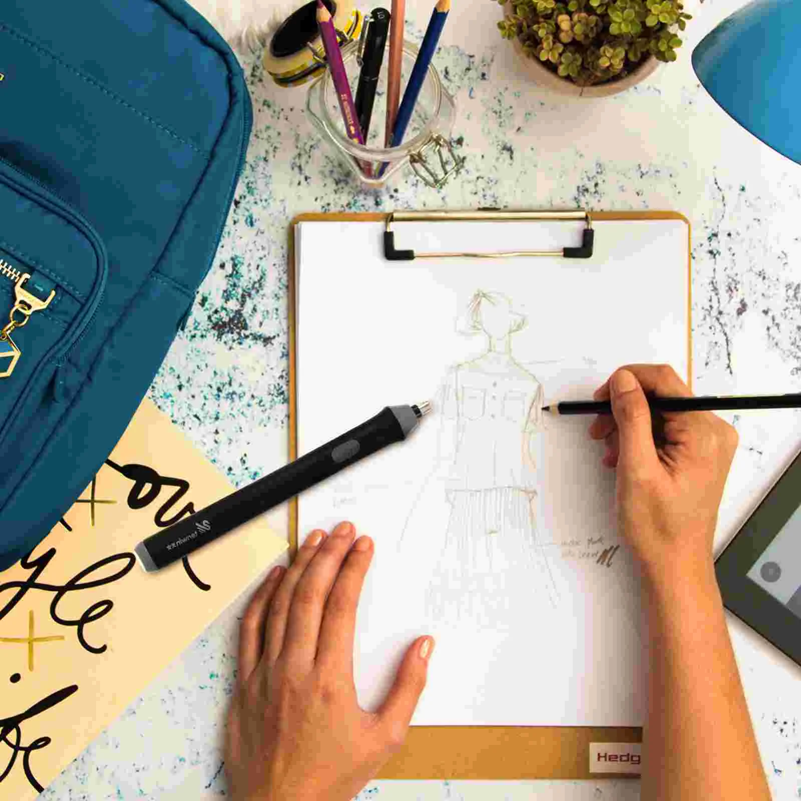 Electric Eraser Professional Typo Portable Auto-Rotate Pencil Drawing Painting School Supplies