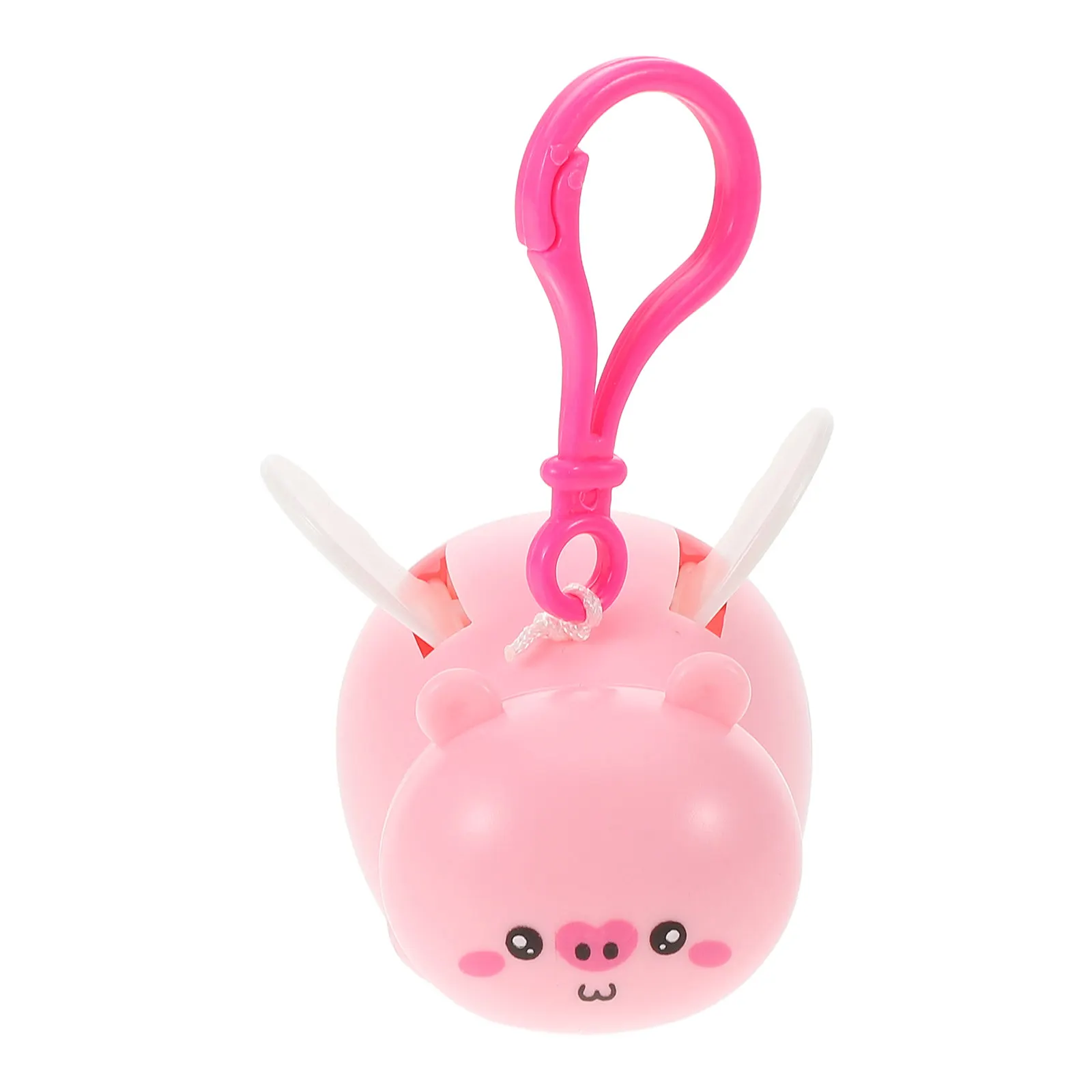 Keychain Pull String Activated Wing Movement Cute Pig Pendant for Keys Bags Backpacks Decorative Playful Interactive