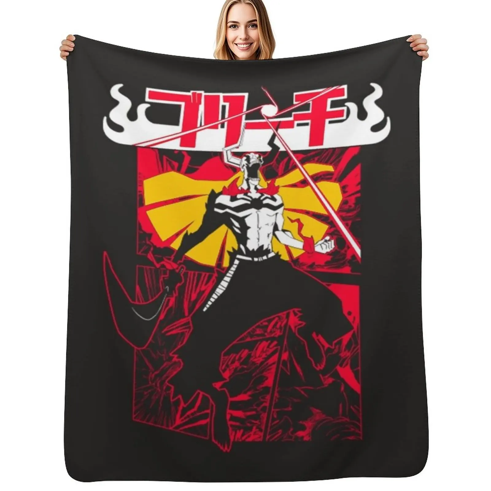 

Bleach T-ShirtVasto Lorde Ichigo Throw Blanket Stain Resistant Cozy Warm Blanket