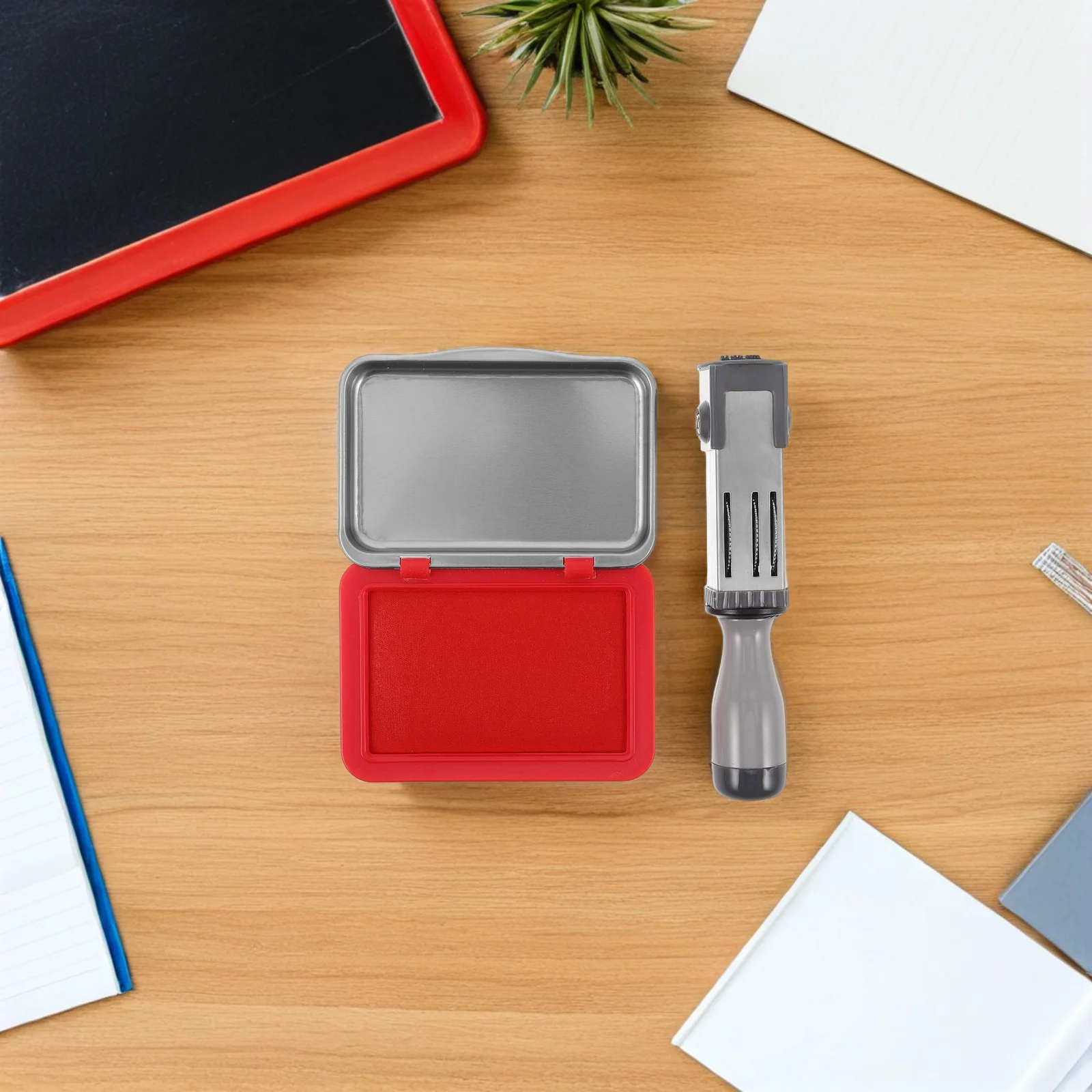 1Set Self Inking Date Stamper Clear Imprint Heavy Duty Office Stamp Tool Portable Business Date Marker for Files Certificates