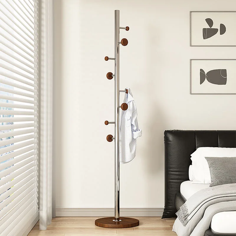 

Напольная вешалка в стиле шинуазри из нержавеющей стали для хранения одежды для спальни, домашнего использования, вертикальная вешалка для одежды, Интернет
