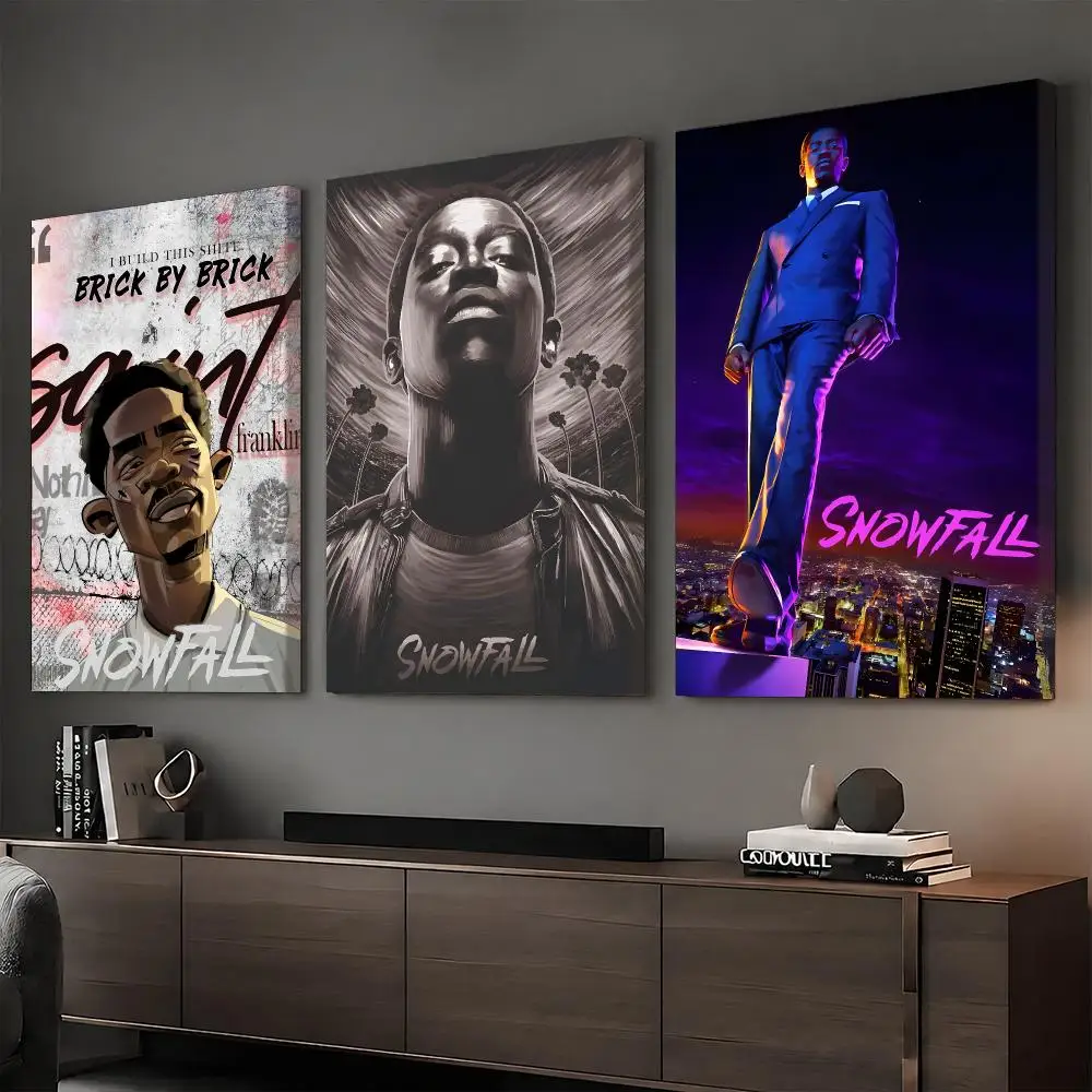 Popular TV Series S-Snowfall Framed Wall Painting Vintage Framed Wall Art Poster Canvas Elegant Home Decor Painting