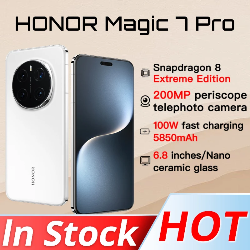 New Honor Magic 7 Pro Mobile Phone Snapdragon 8 Elite 6.8