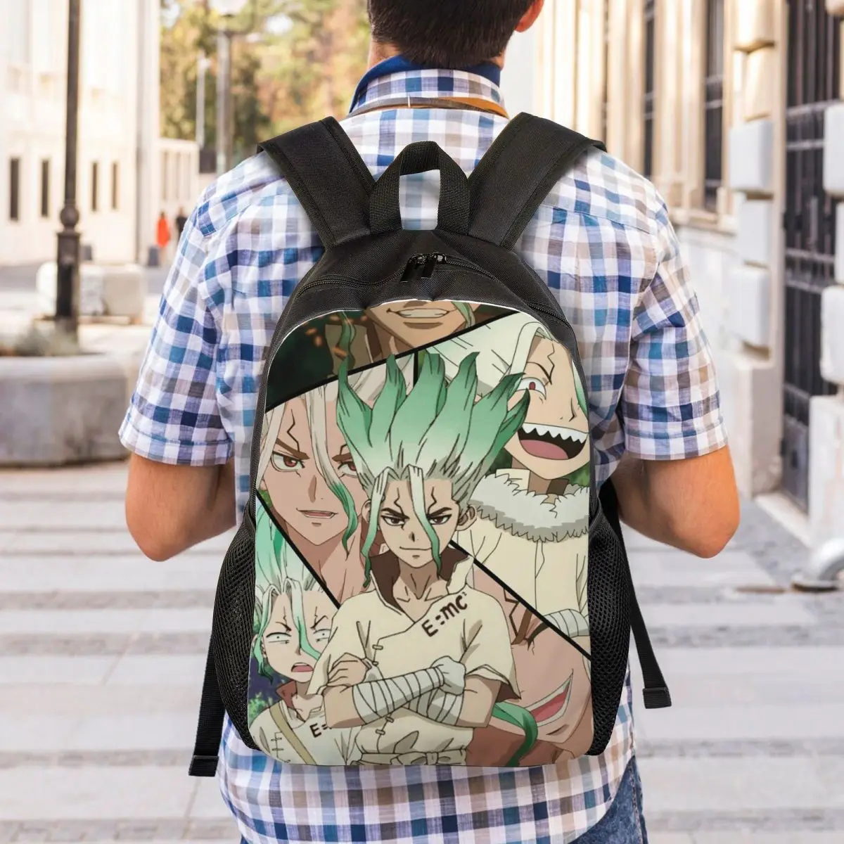 Senku Ishigami Dr Stone Apan Anime Backpack Student Boys Girls BookBag School Bag Computer Shoulder Bags