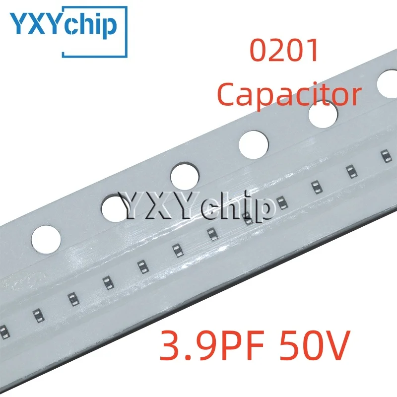 

100PCS 0201 3.9PF 50V ±0.25PF 3R9C C0G NPO SMD Chip Multilayer Ceramic Capacitor