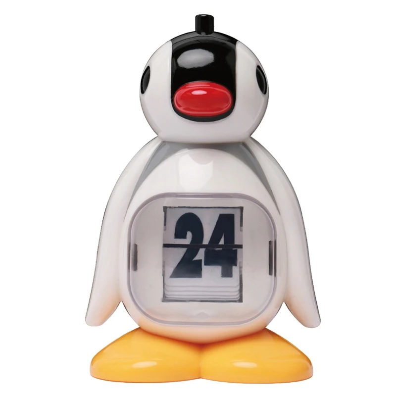 Penguin Calendar Desktop Decoration Pressing Perpetual Calendar Red Mouth Penguin Doll Decoration Birthday Gift, Easy Install B