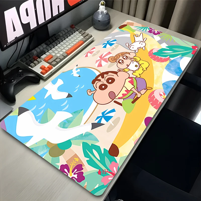 Mouse pad computer accessories gamers large non-slip keyboard pad office desk pad PC carpet C-Crayon Shin-chans Mousepad Kawaii