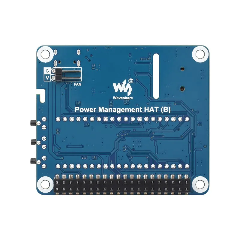 Waveshare Power Management HAT (B),Supports charging And Power output at the same time, Embedded RTC and Multiple