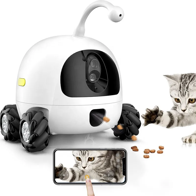 

Pet Toys Webcam Full HD 1080P smart pet robott robot pet toys robot with dog treat Cat toy Intelligent companion robot